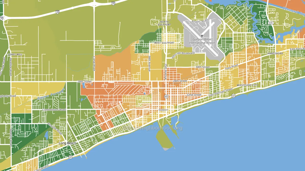 39501, MS block-group voter-turnout map