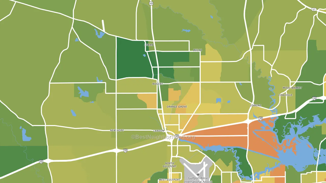 39503, MS block-group voter-turnout map