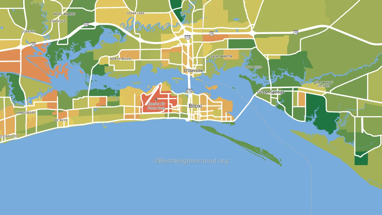 39530, MS block-group voter-turnout map