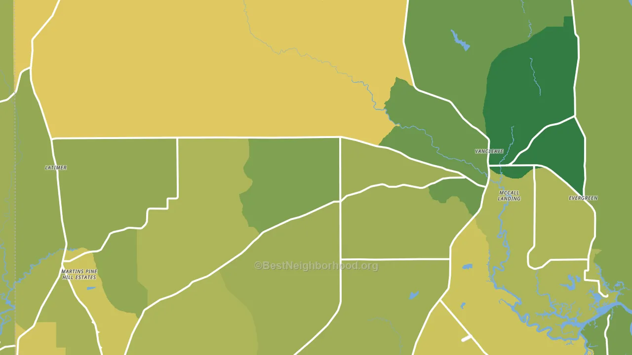 39565, MS block-group voter-turnout map
