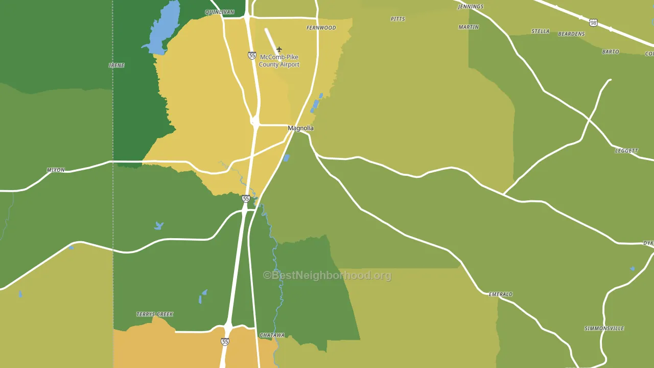 39652, MS block-group voter-turnout map