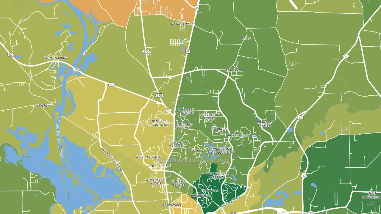 39705, MS block-group voter-turnout map