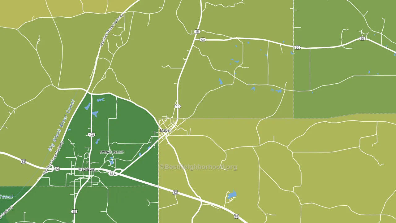 39750, MS block-group voter-turnout map