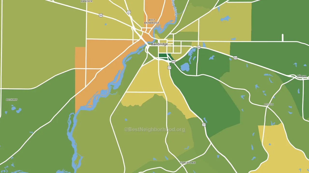39819, GA block-group voter-turnout map