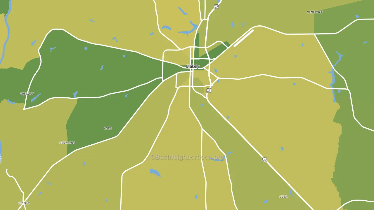 39823, GA block-group voter-turnout map