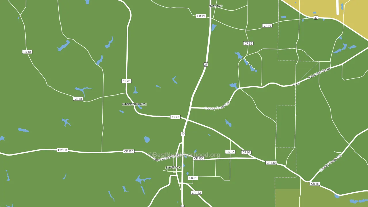 39824, GA block-group voter-turnout map
