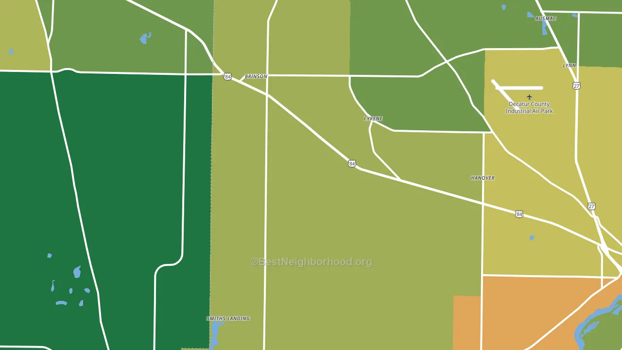 39825, GA block-group voter-turnout map