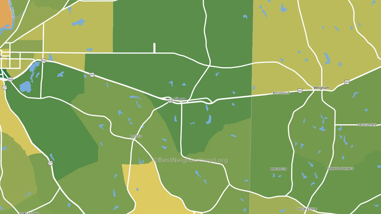 39834, GA block-group voter-turnout map