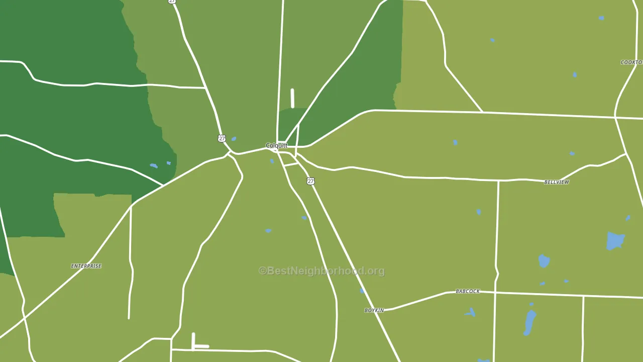 39837, GA block-group voter-turnout map