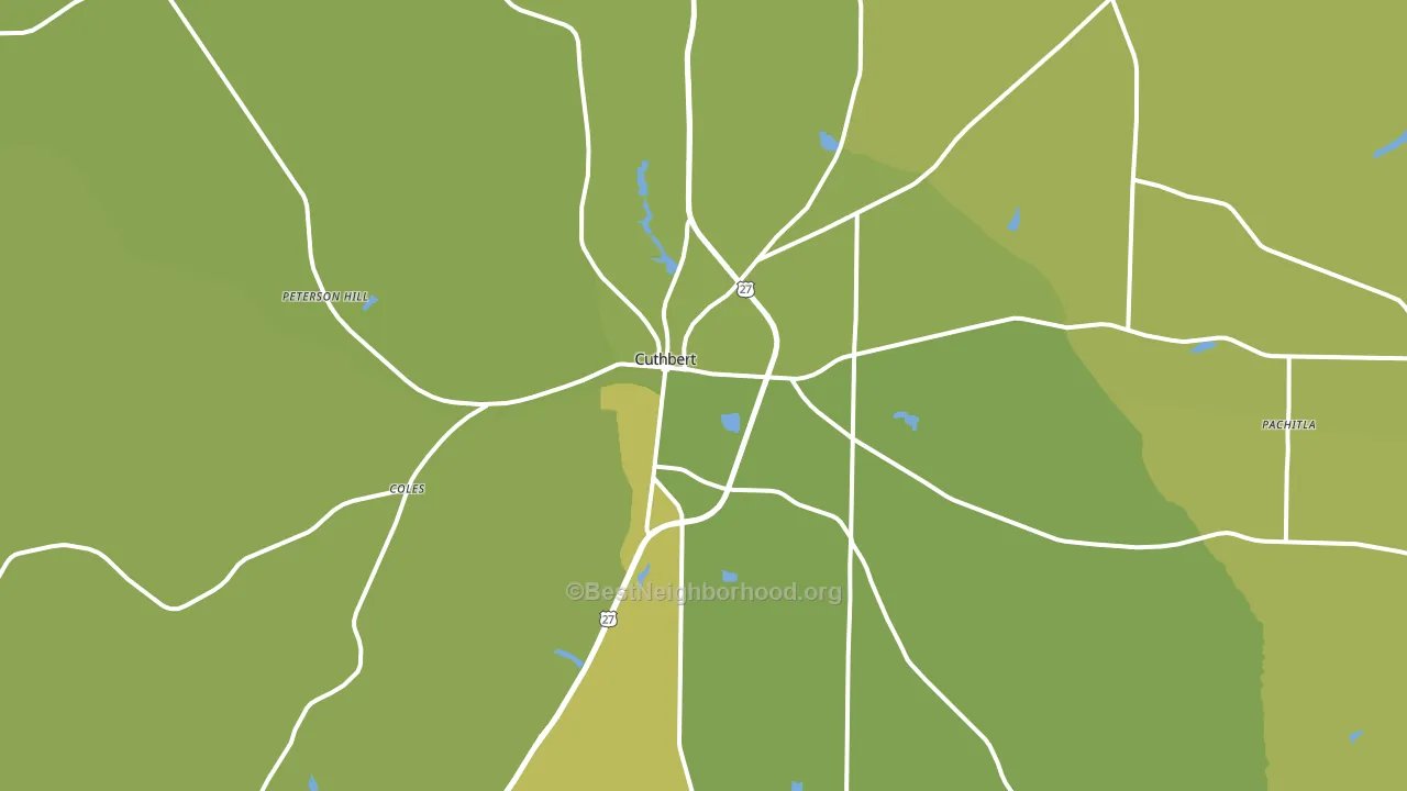 39840, GA block-group voter-turnout map