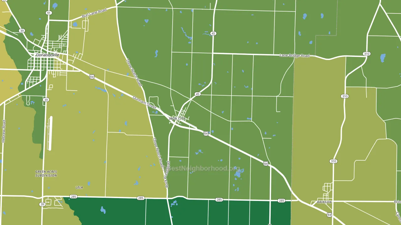 39859, GA block-group voter-turnout map