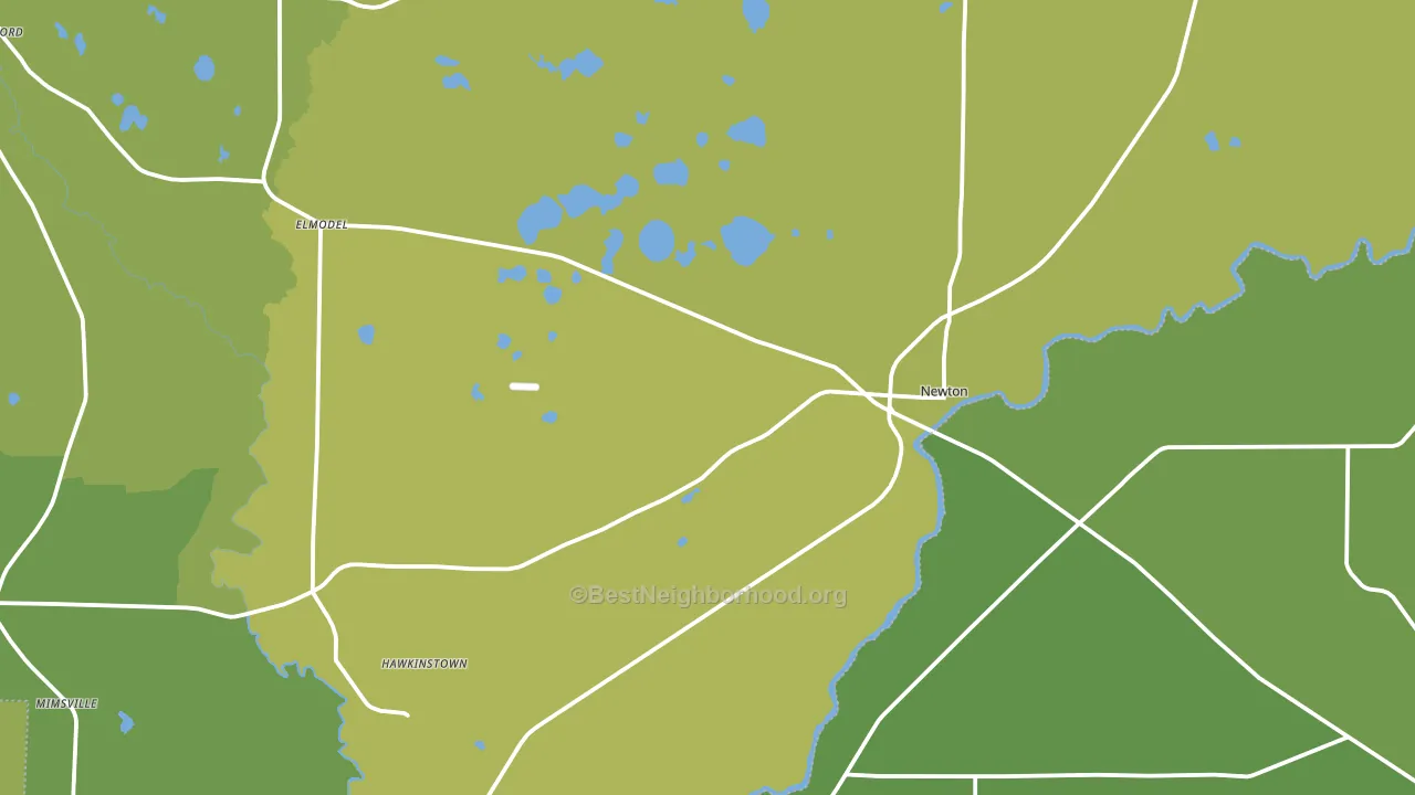 39870, GA block-group voter-turnout map