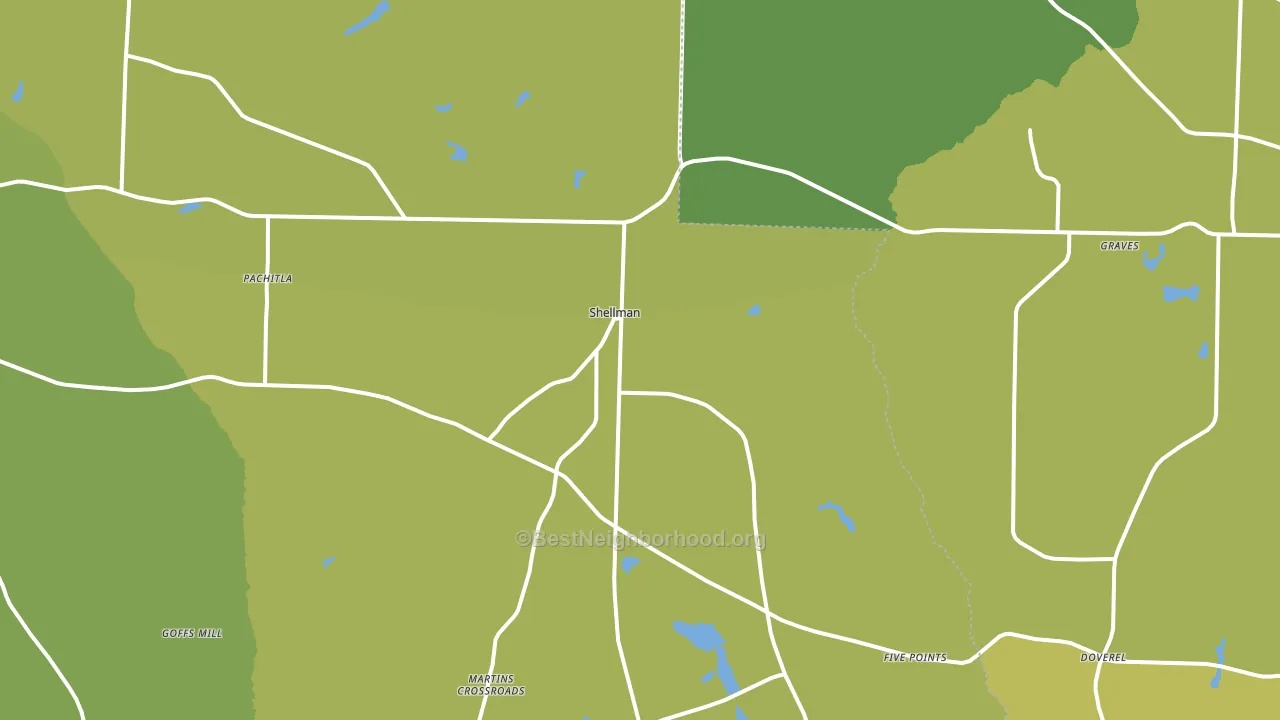 39886, GA block-group voter-turnout map