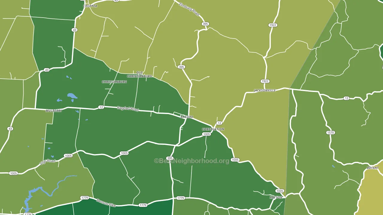 40003, KY block-group voter-turnout map