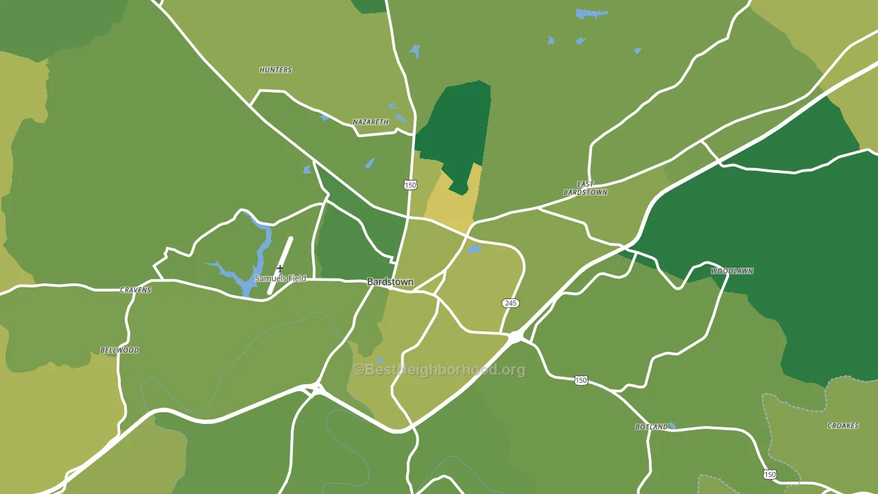 40004, KY block-group voter-turnout map