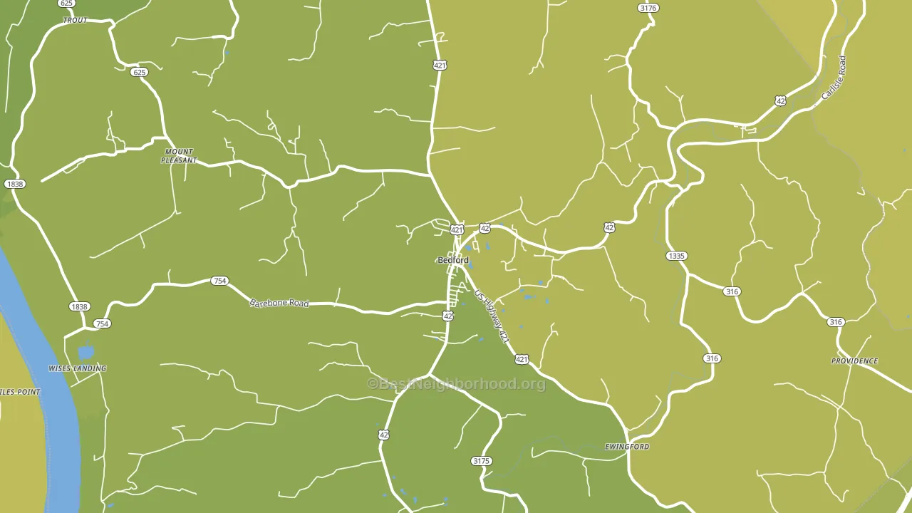 40006, KY block-group voter-turnout map