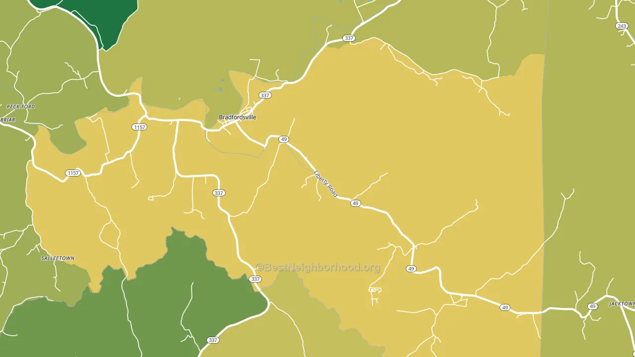40009, KY block-group voter-turnout map
