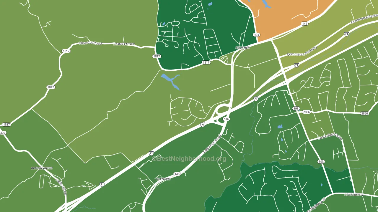 40010, KY block-group voter-turnout map