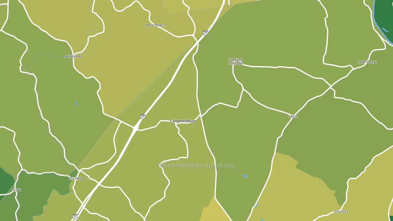 40011, KY block-group voter-turnout map