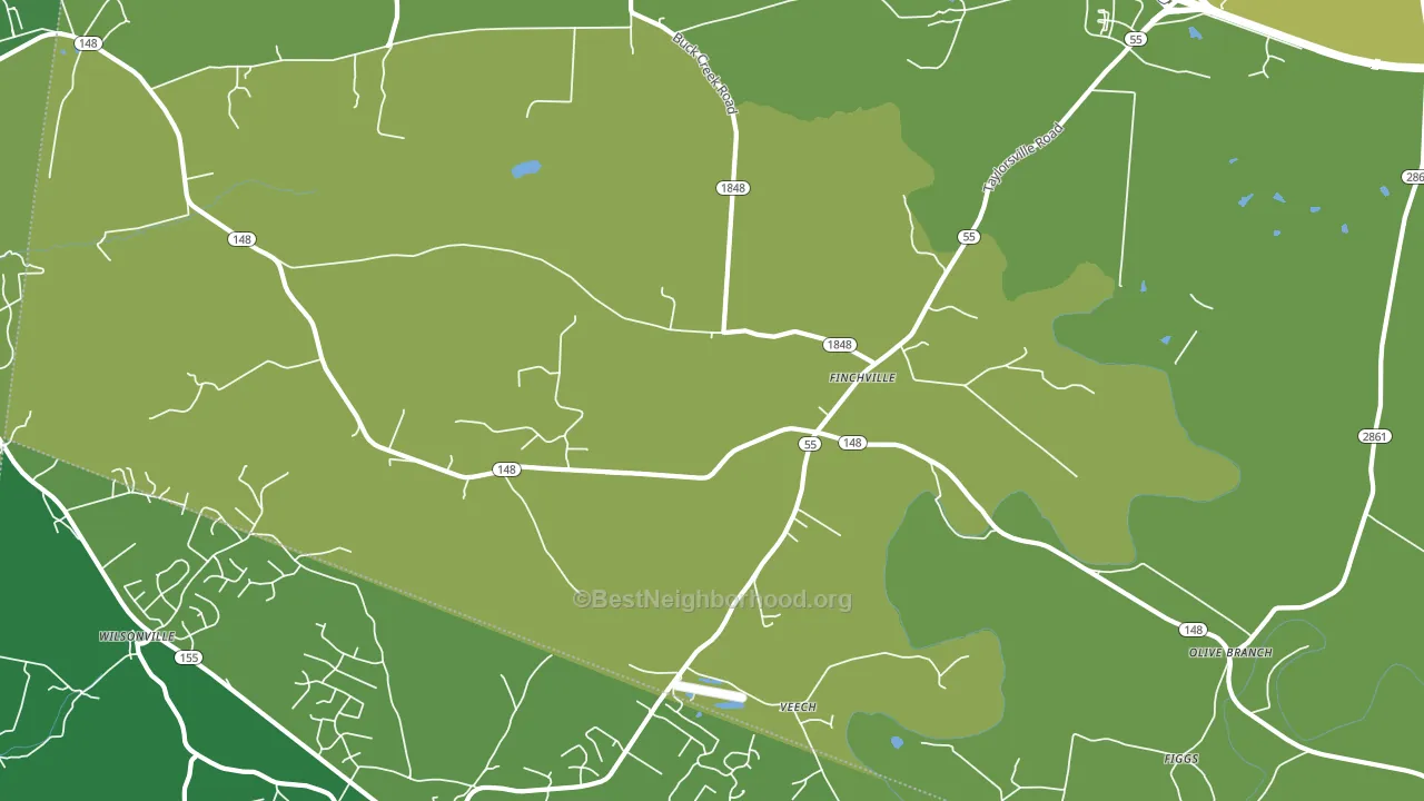 40022, KY block-group voter-turnout map