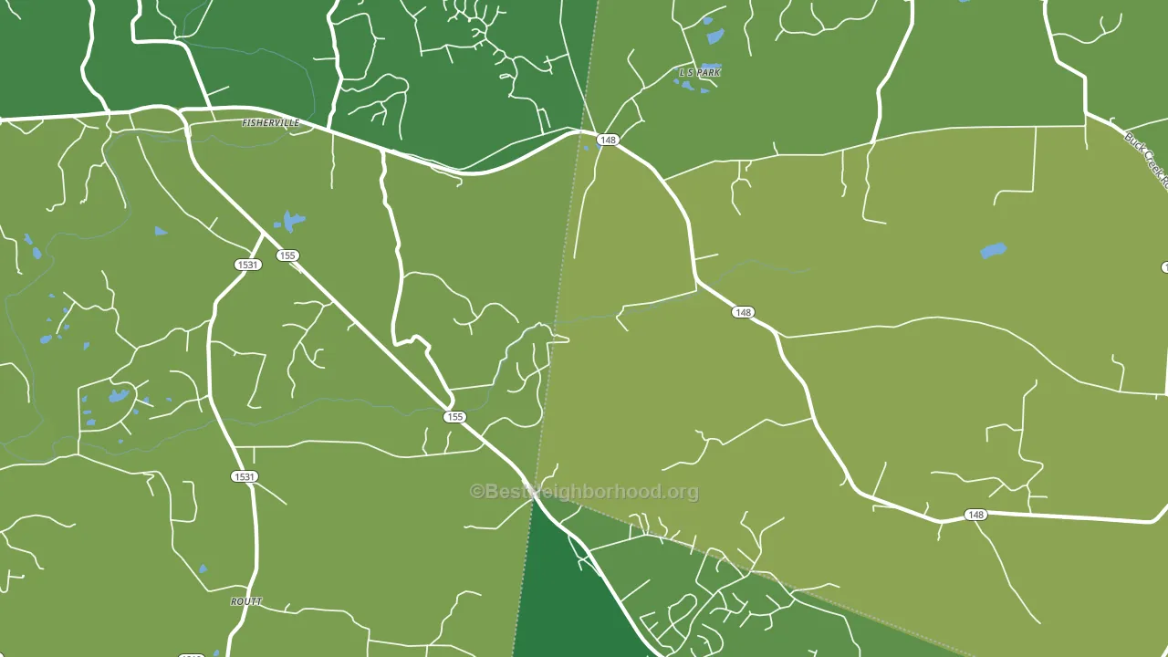 40023, KY block-group voter-turnout map