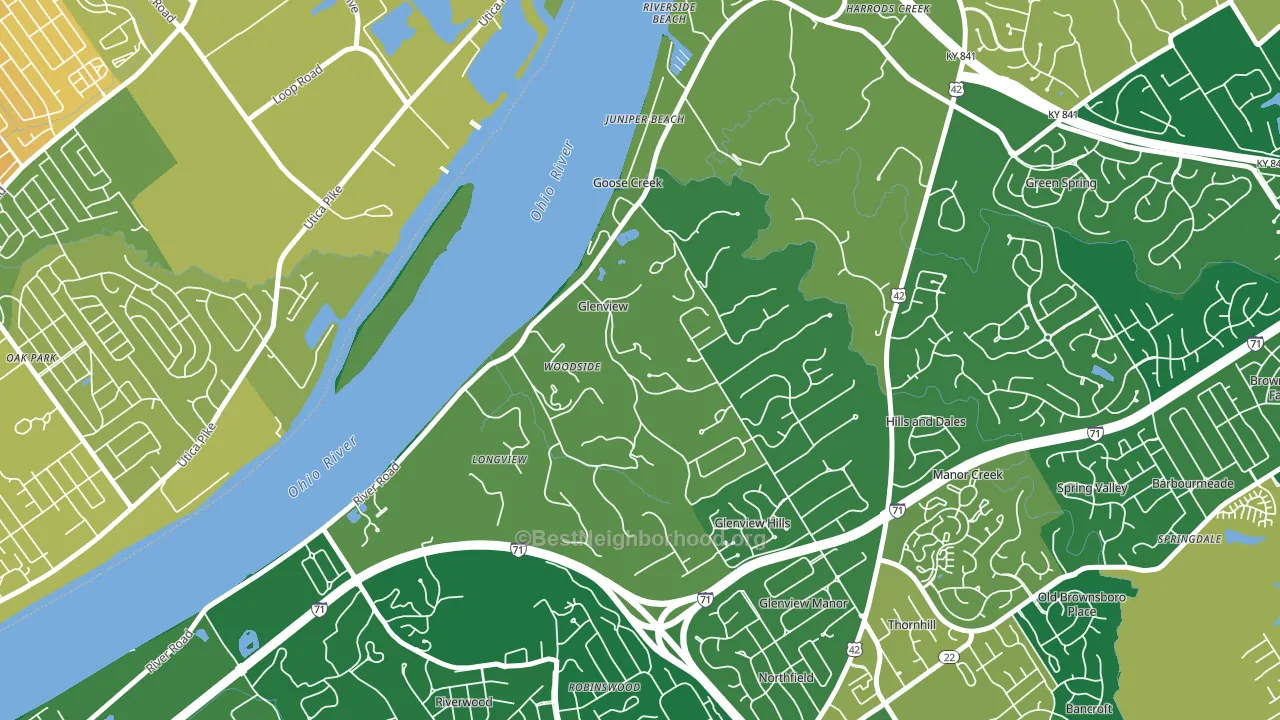 40025, KY block-group voter-turnout map