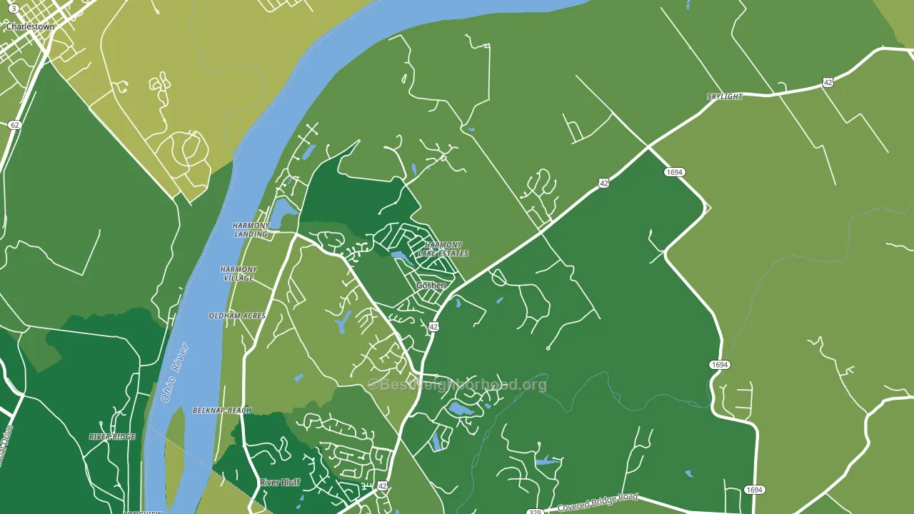 40026, KY block-group voter-turnout map