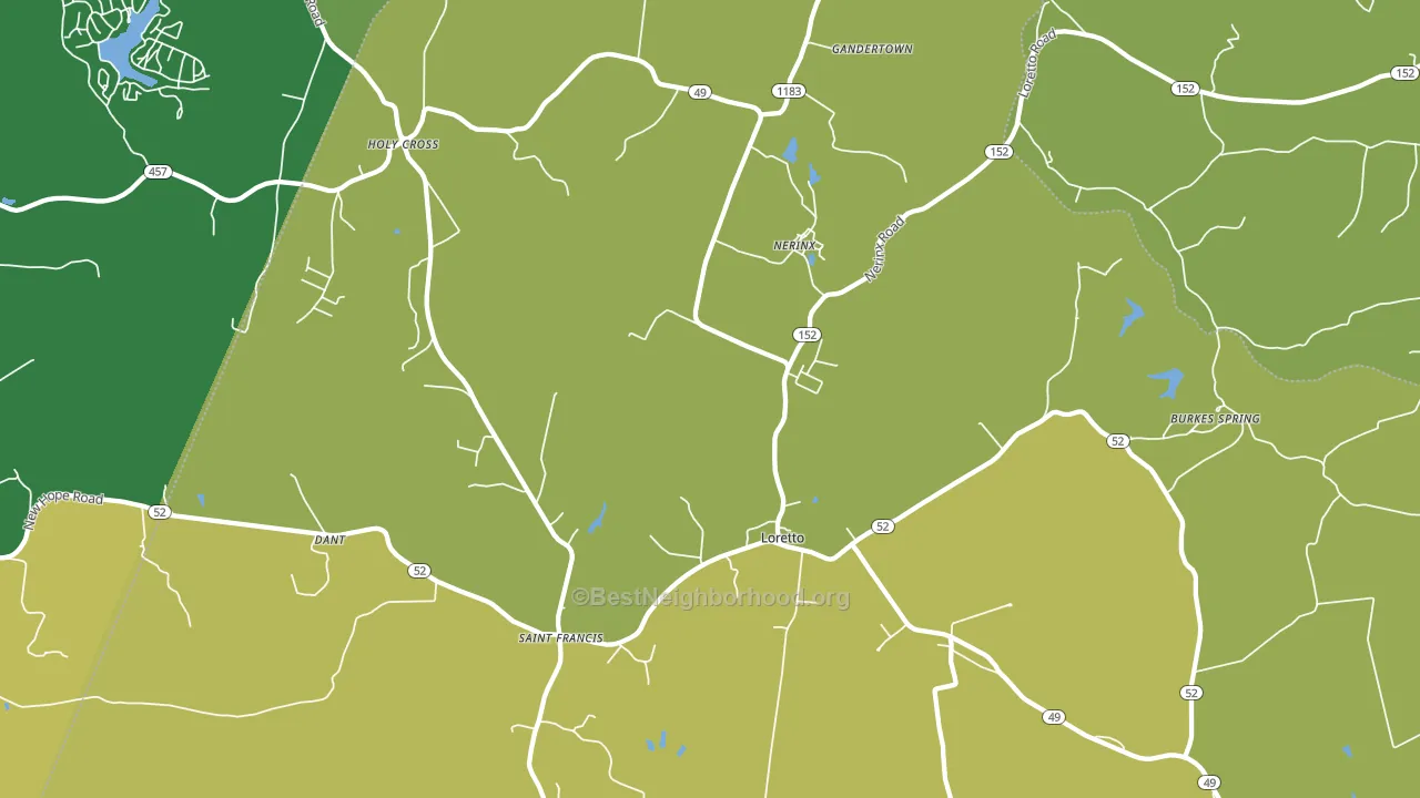 40037, KY block-group voter-turnout map