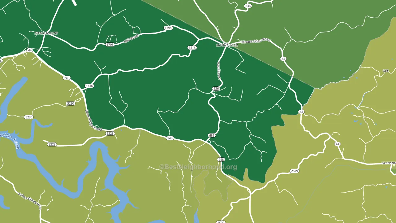 40046, KY block-group voter-turnout map