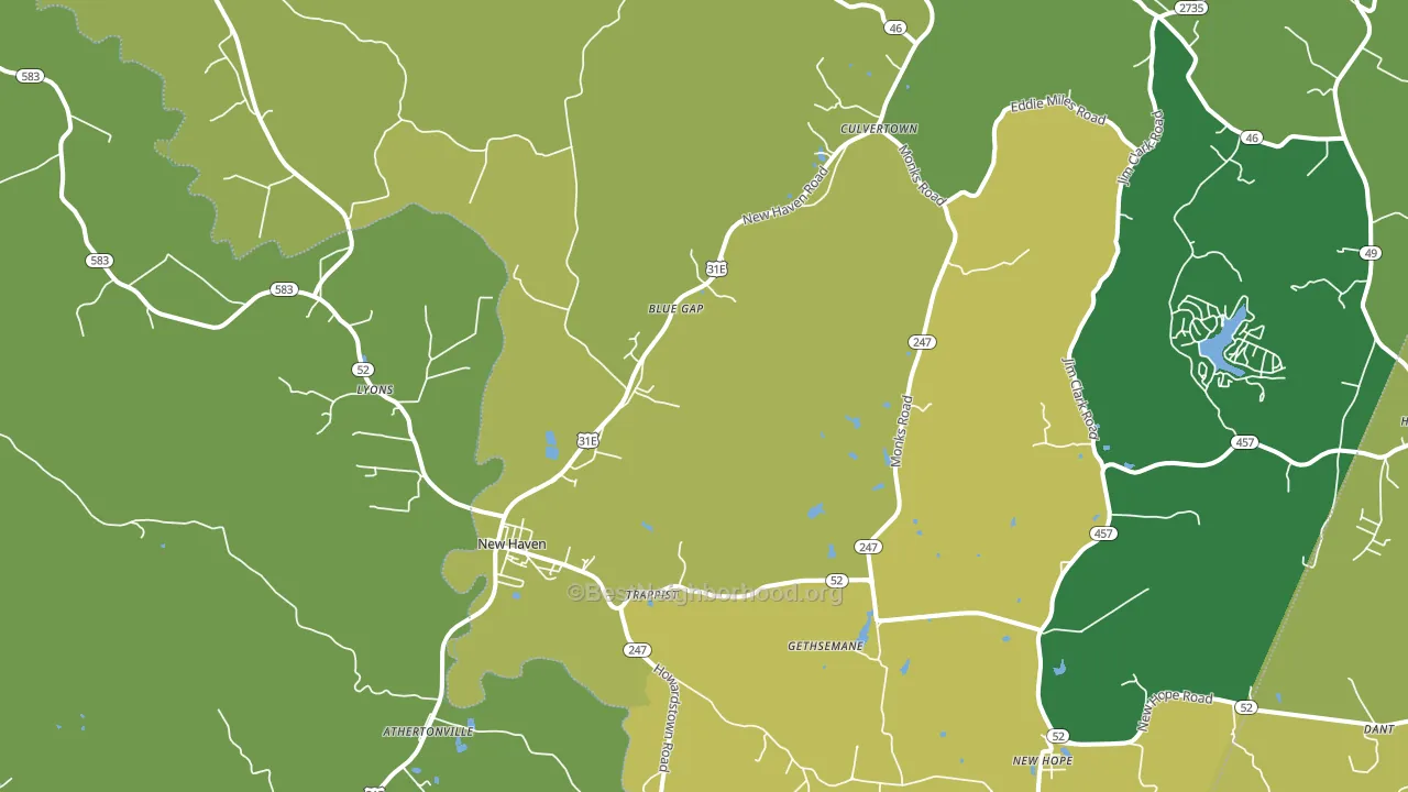 40051, KY block-group voter-turnout map