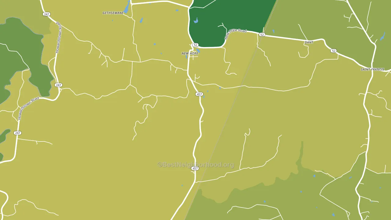 40052, KY block-group voter-turnout map