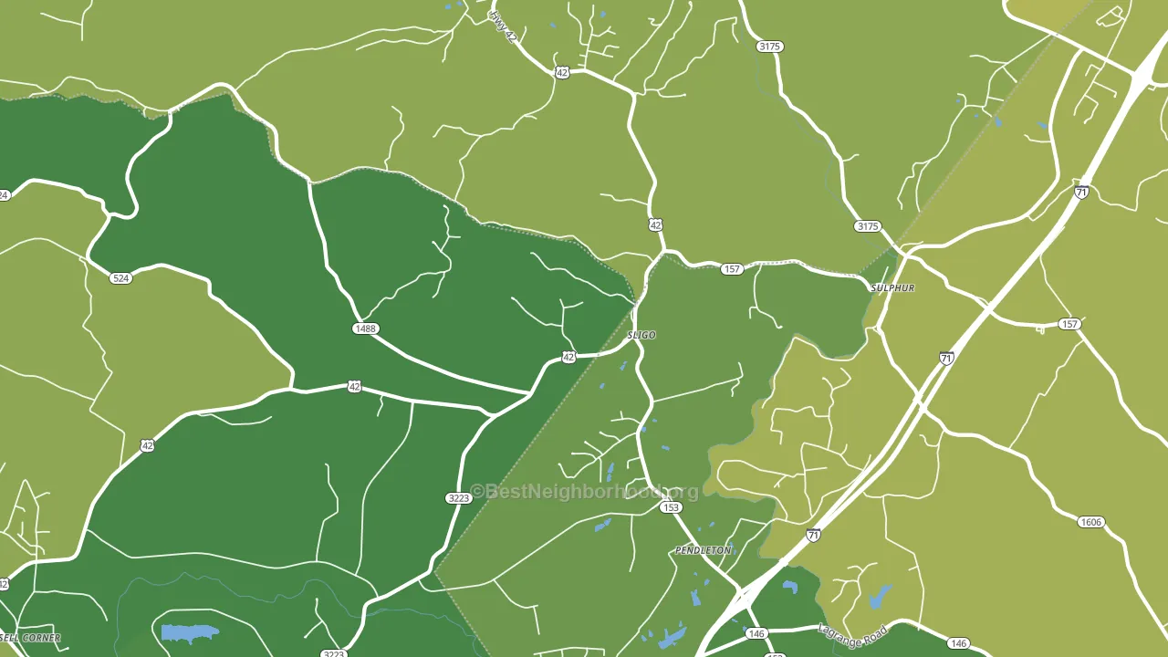 40055, KY block-group voter-turnout map