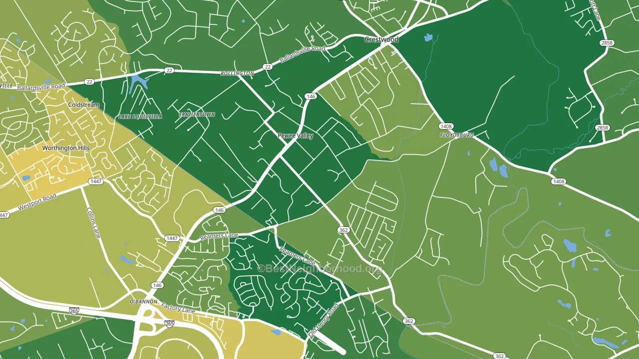 40056, KY block-group voter-turnout map
