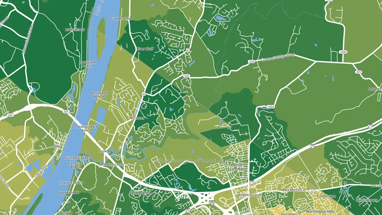 40059, KY block-group voter-turnout map