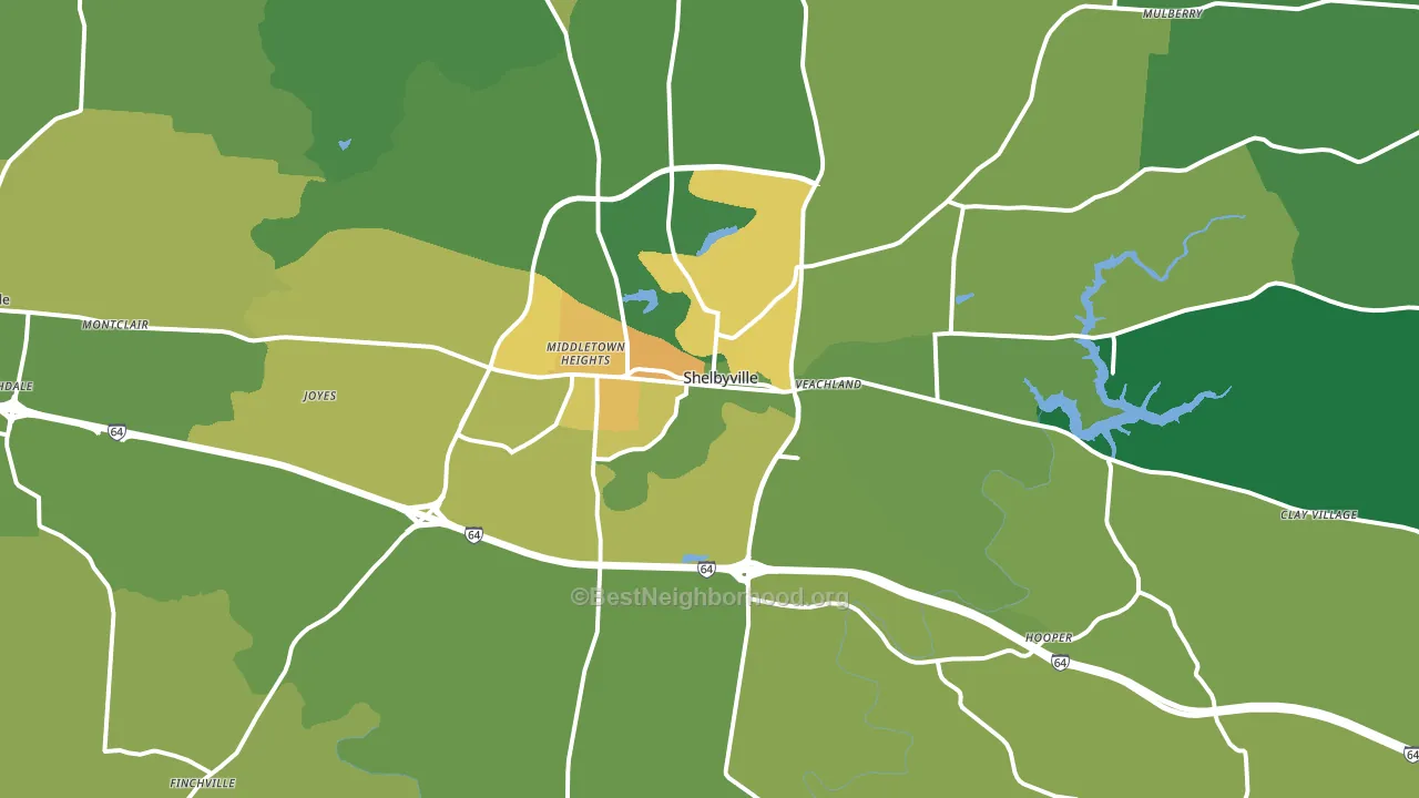 40065, KY block-group voter-turnout map