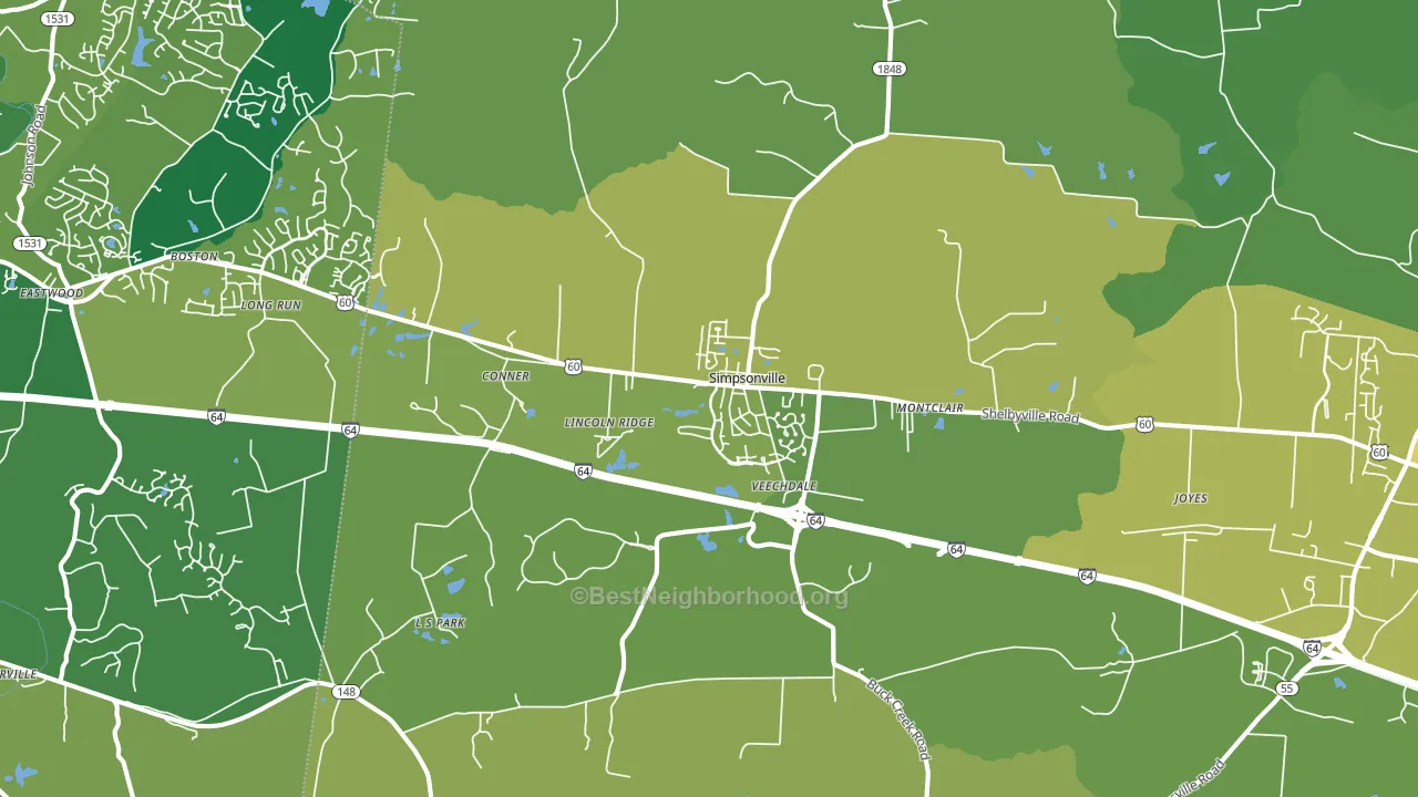 40067, KY block-group voter-turnout map