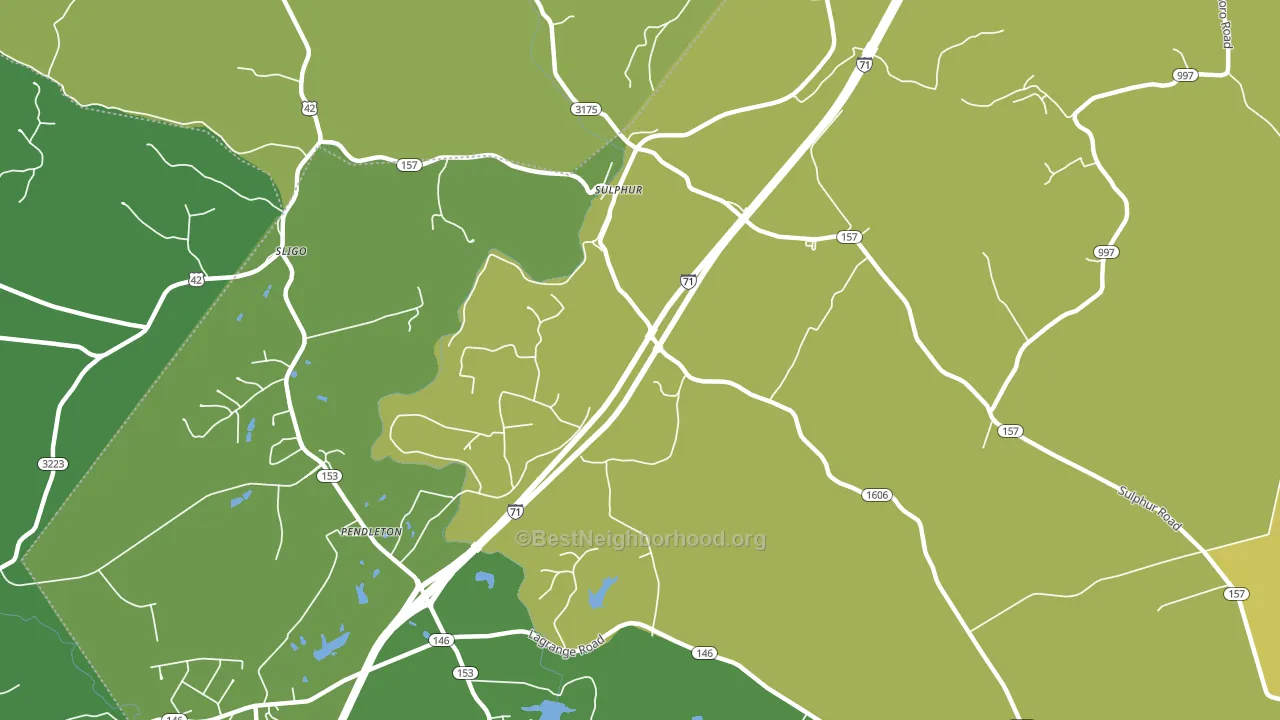40070, KY block-group voter-turnout map