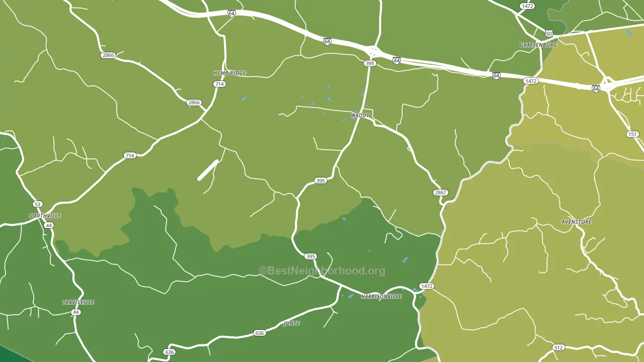 40076, KY block-group voter-turnout map