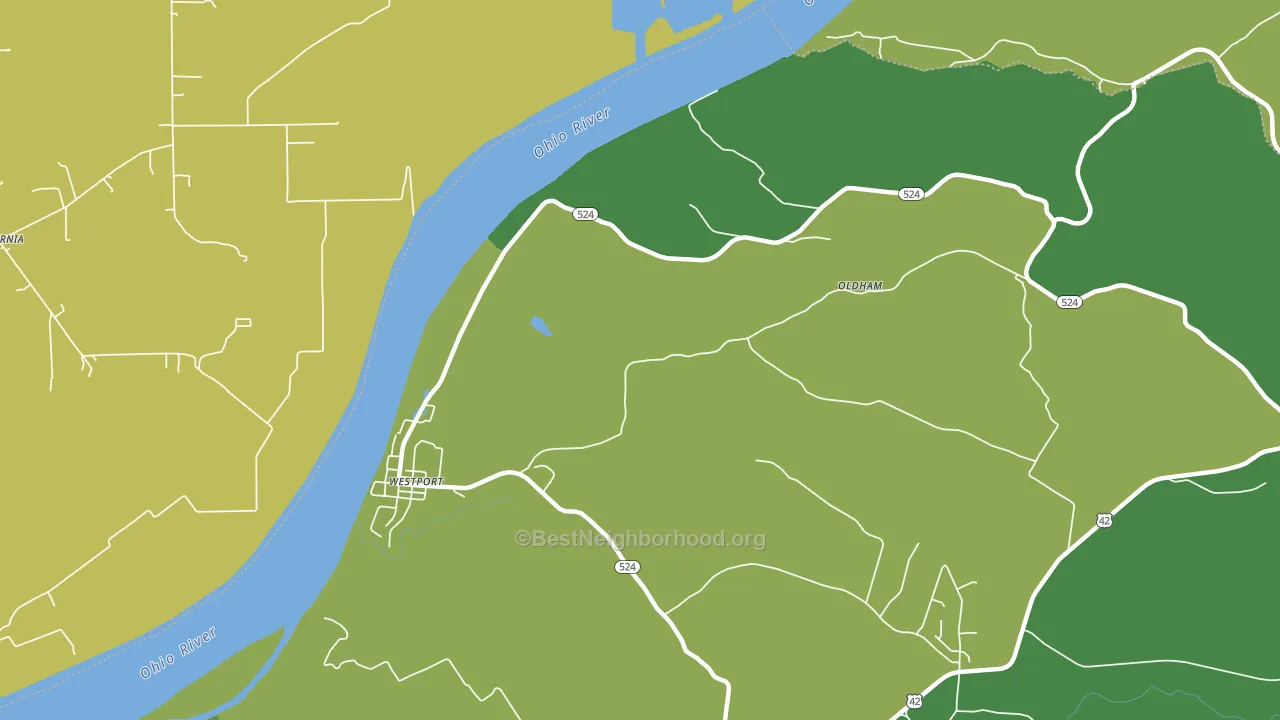 40077, KY block-group voter-turnout map