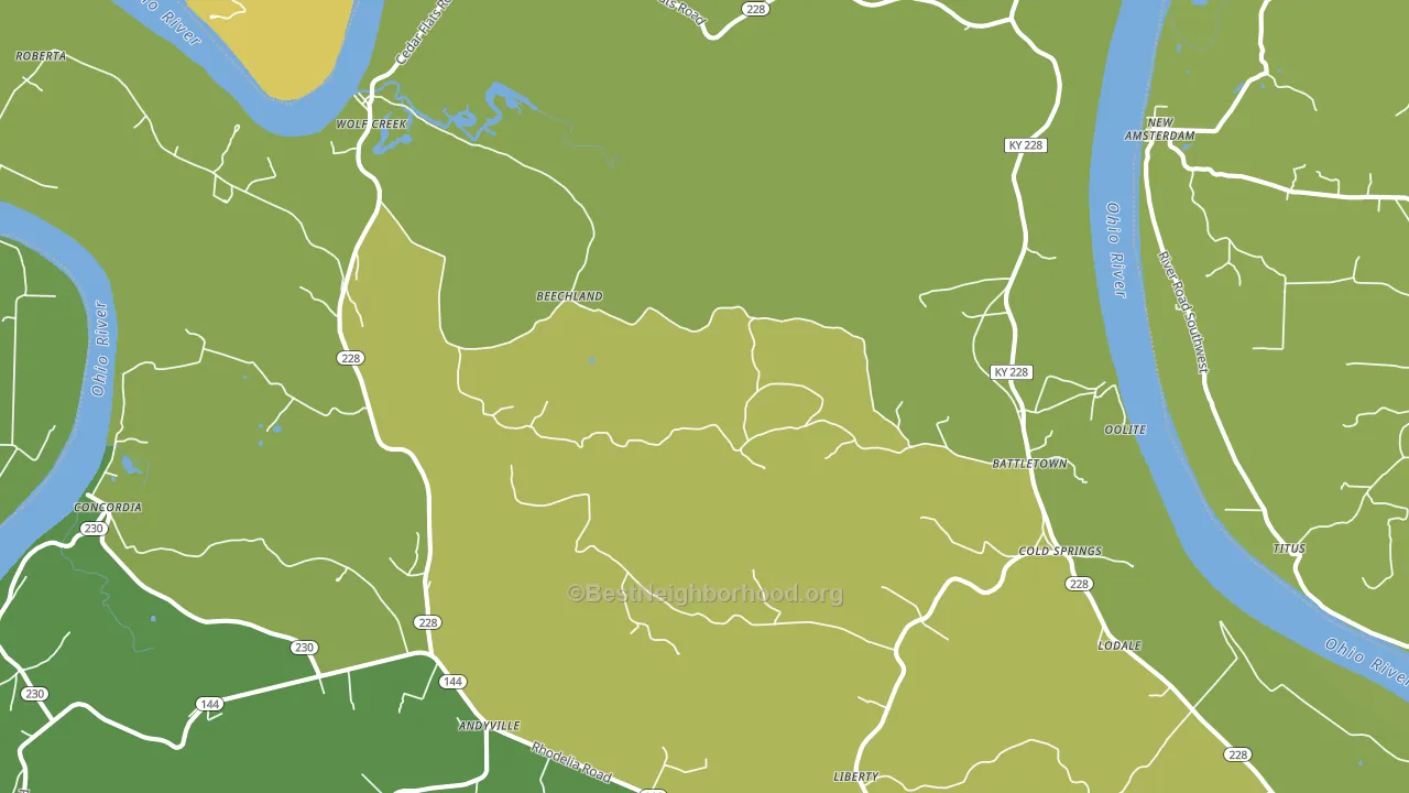 40104, KY block-group voter-turnout map