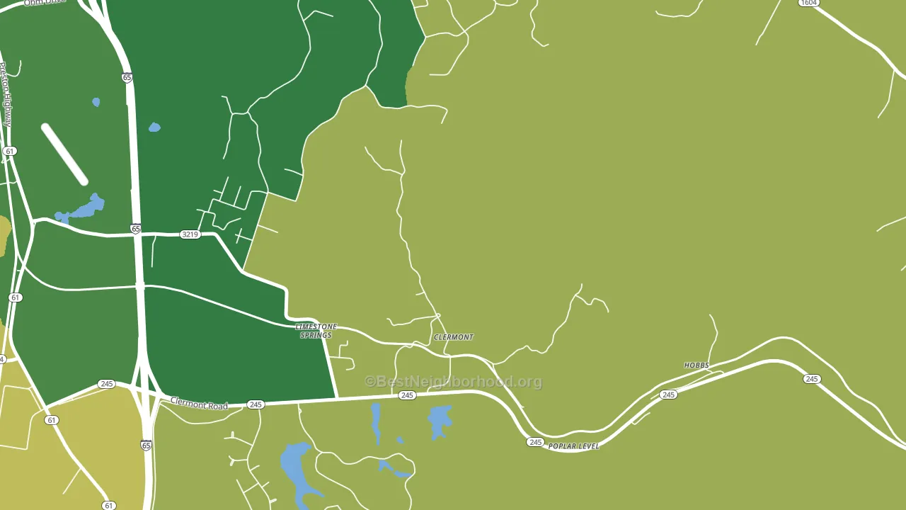 40110, KY block-group voter-turnout map