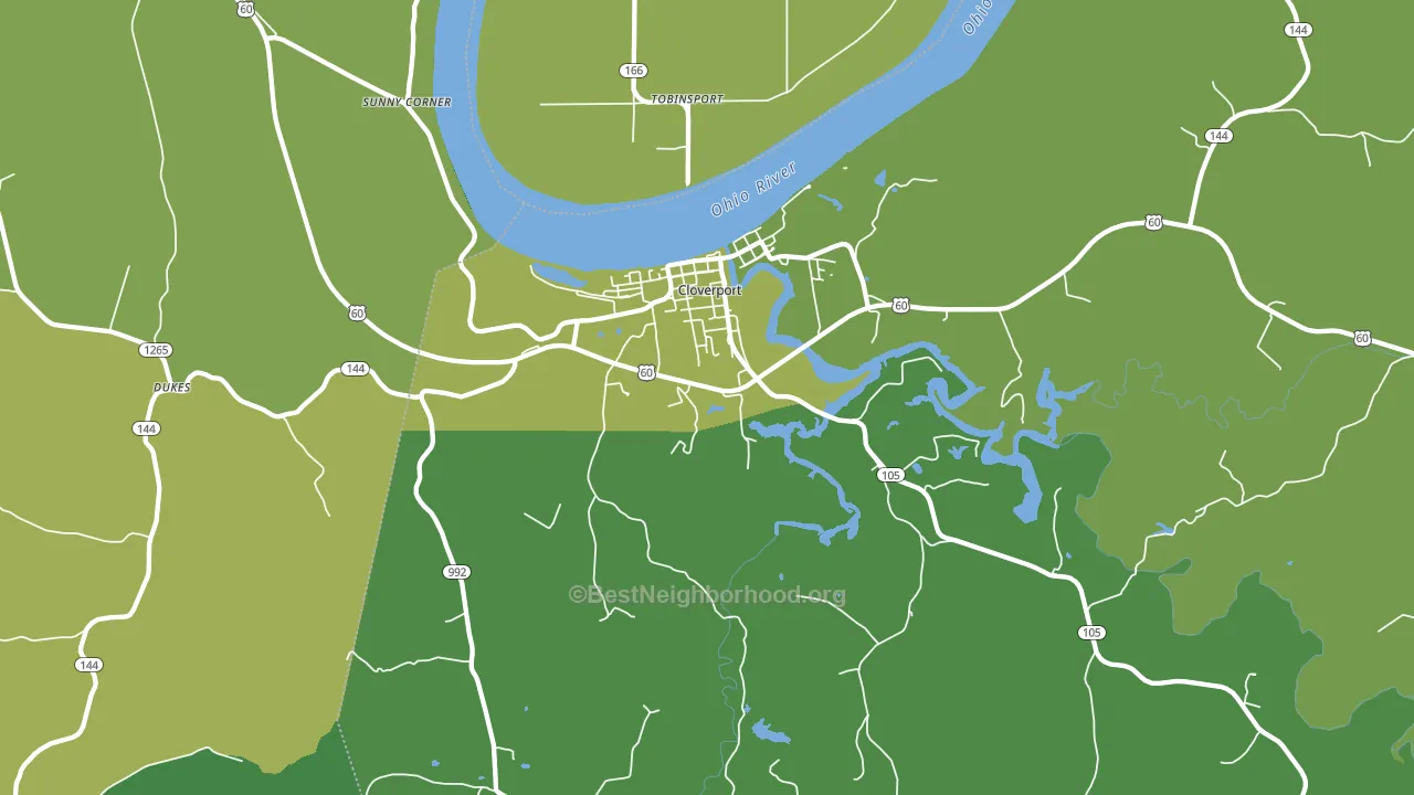 40111, KY block-group voter-turnout map