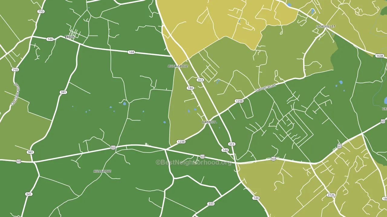 40117, KY block-group voter-turnout map
