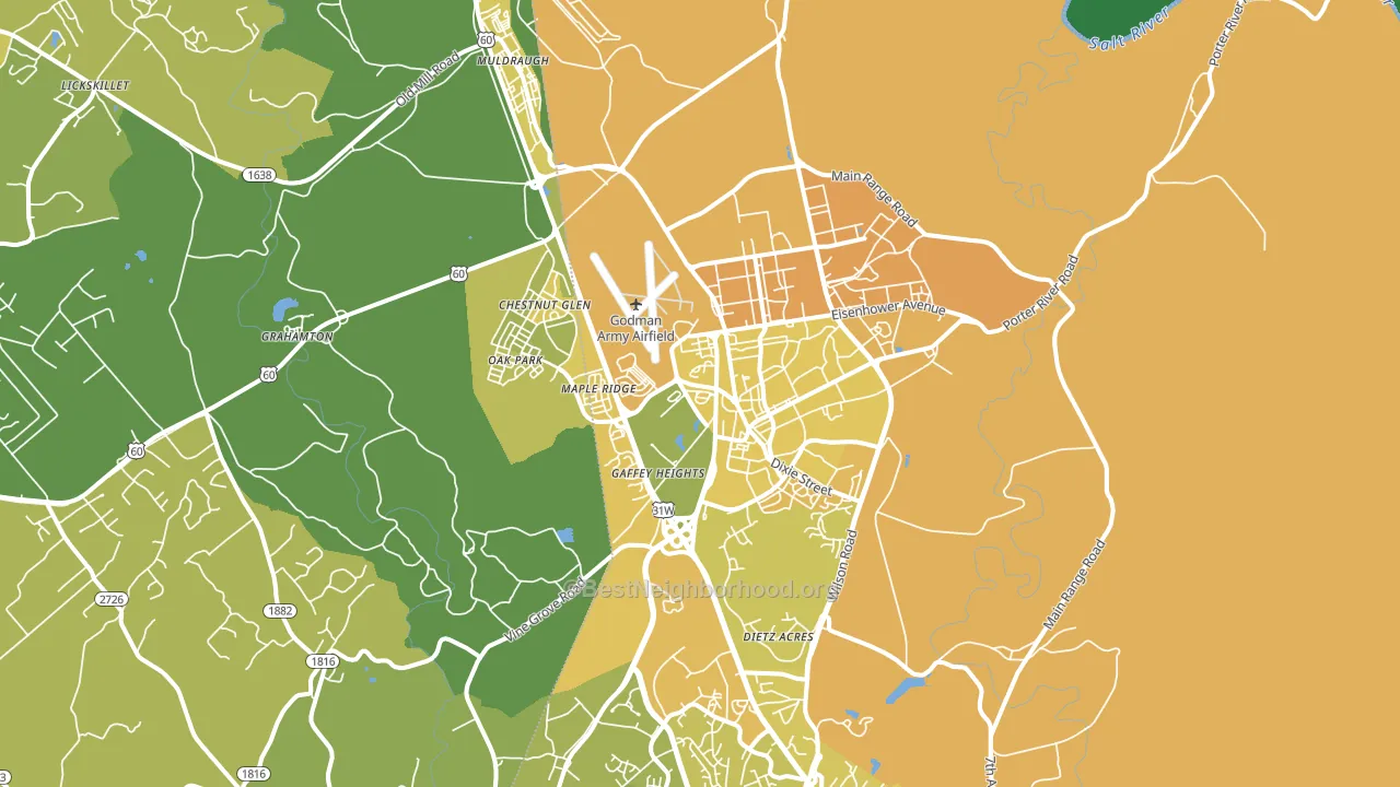 40121, KY block-group voter-turnout map