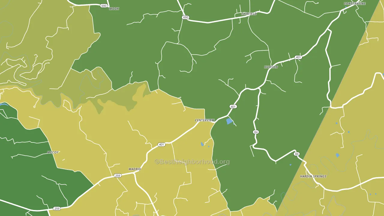 40145, KY block-group voter-turnout map