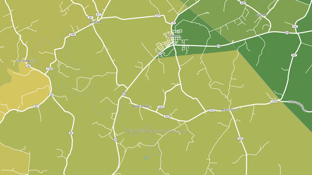 40146, KY block-group voter-turnout map