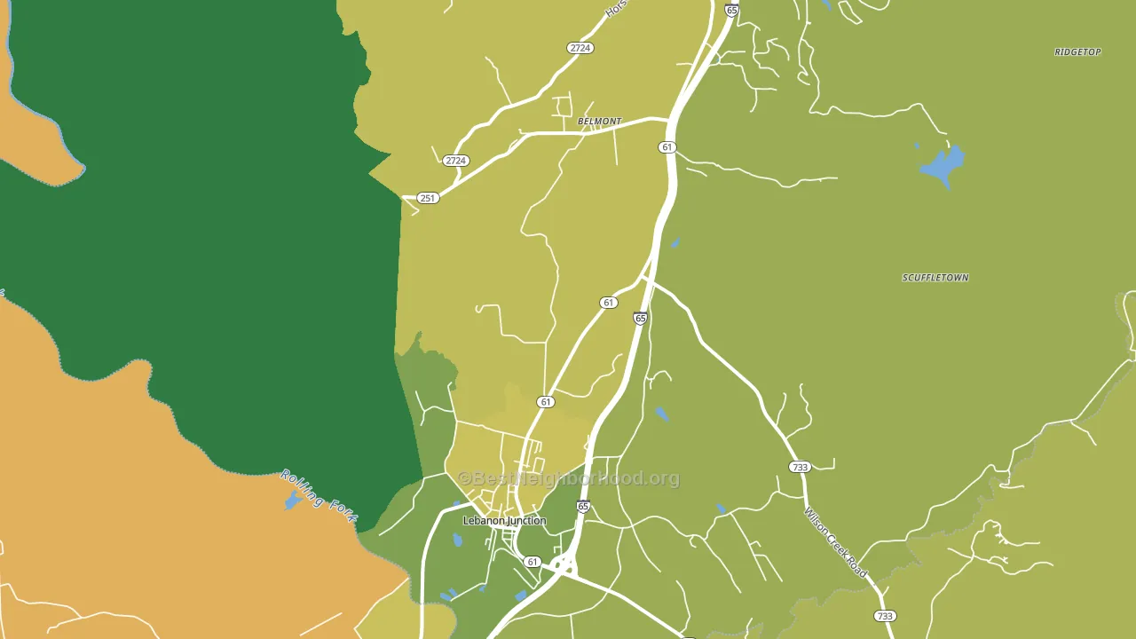40150, KY block-group voter-turnout map