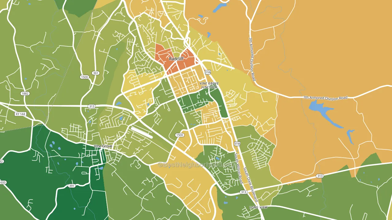 40160, KY block-group voter-turnout map
