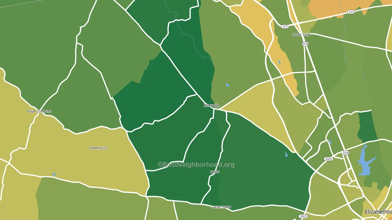 40162, KY block-group voter-turnout map