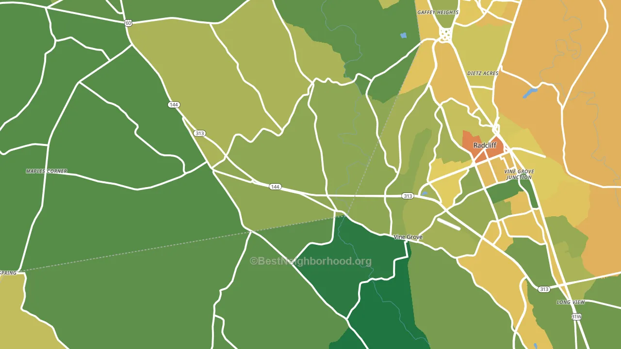 40175, KY block-group voter-turnout map